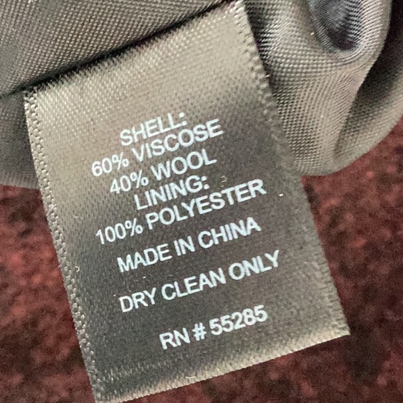 Express Chic Burgundy Coat with Removable Black Faux Fur Collar Wool Blend Med - Picture 5 of 6